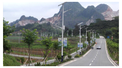 太陽(yáng)能道路燈照亮新農(nóng)村